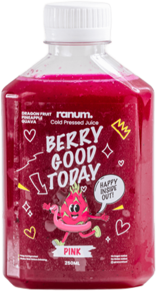 Cold press juice Ranum Berry Good Today varian pink